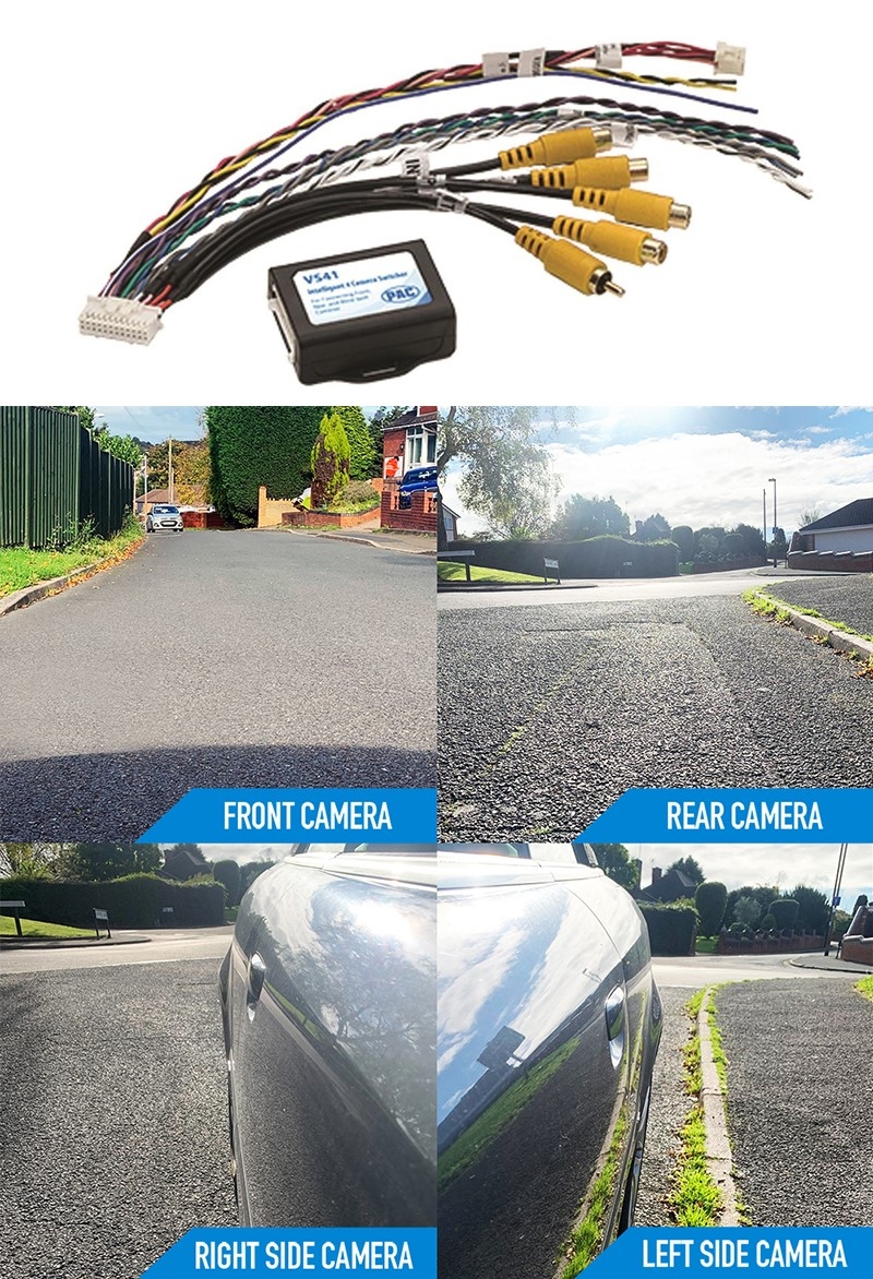 VS41 Car Video Switch for 4 Cameras (Front, Rear and Side Cameras)