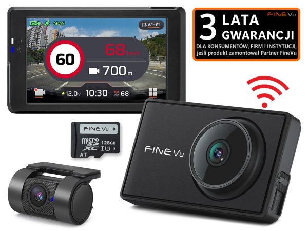 Wideorejestrator FineVu GX7000 /128GB - rejestr. QHD+FHD GPS Wi-Fi