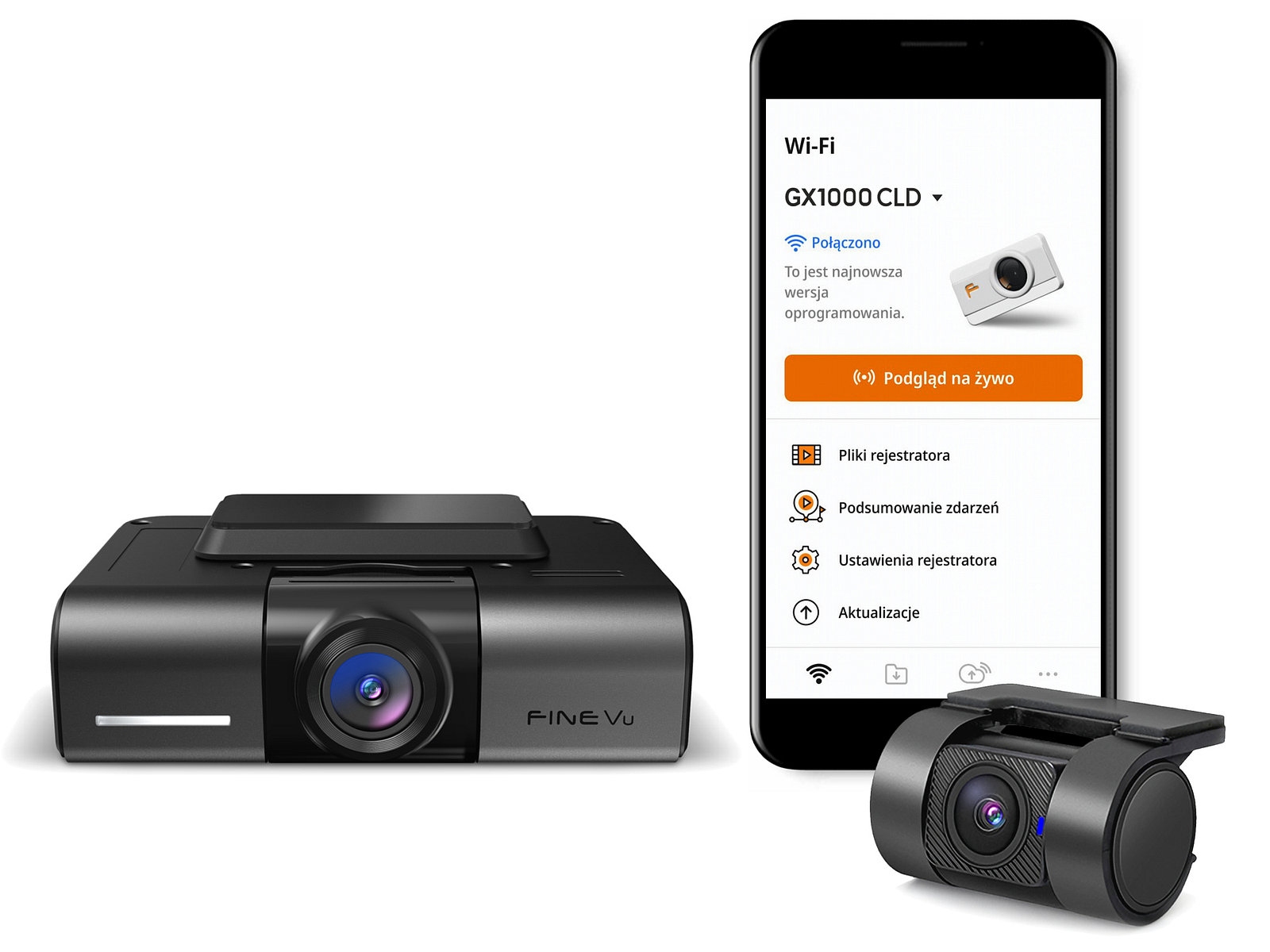 FineVu GX1000 FELHŐVIDEÓ RÖGZÍTŐ /128GB - 2xQHD Felhőfelvétel