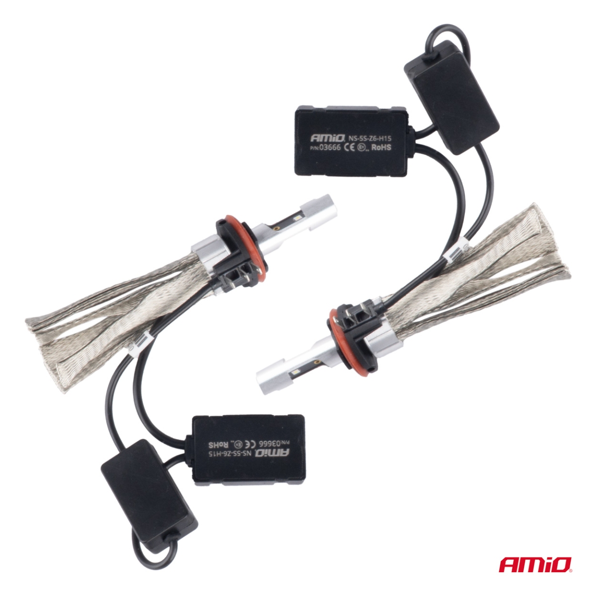 LED-bilpærer FLEX+-serien H15 6000K 12V 24V Canbus AMIO-03666