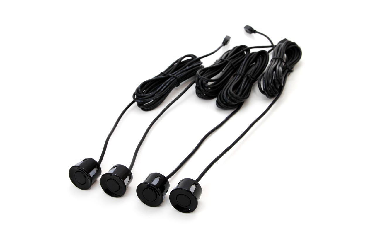Kit sensori di parcheggio retromarcia con cicalino, 4 sensori, nero, AMIO-01567