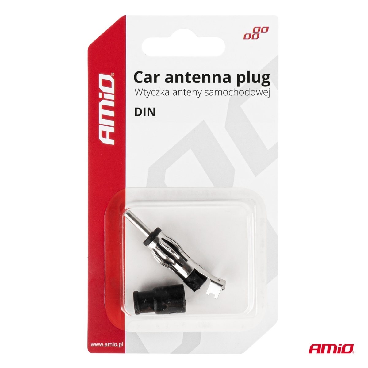 Plug car antenna connector straight DIN AMIO-03969