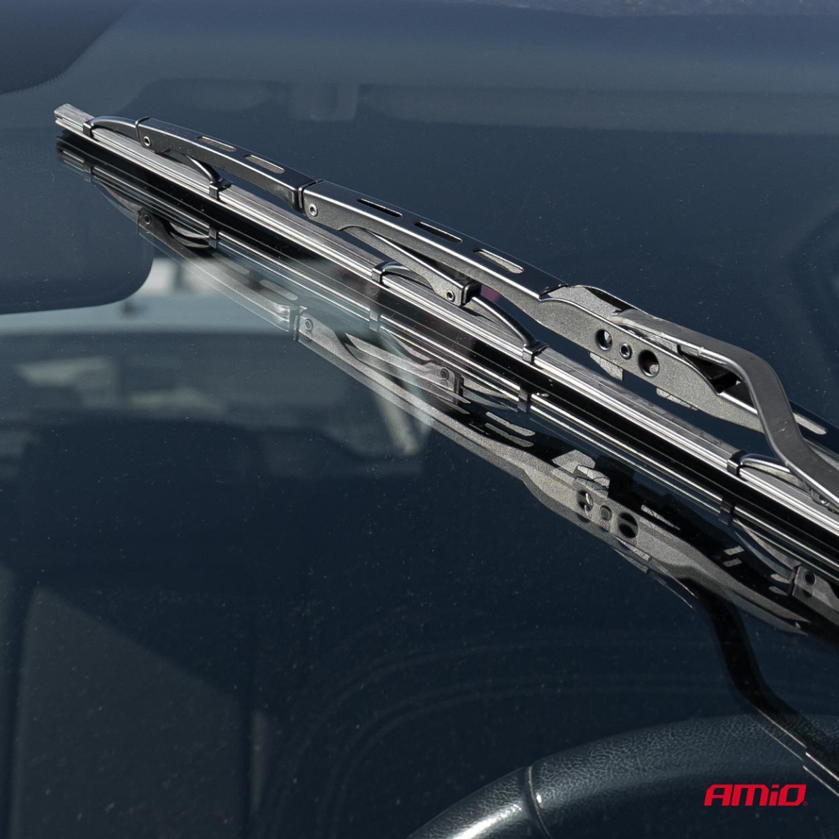 Wycieraczka samochodowa szkieletowa metalowa U-Type uniwersalna 13" 330 mm 33 cm AMIO-04003