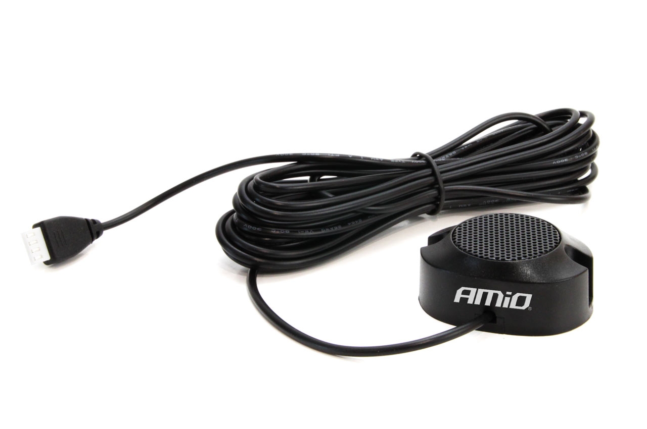 Kit sensori di parcheggio retromarcia con cicalino, 4 sensori, nero, AMIO-01567