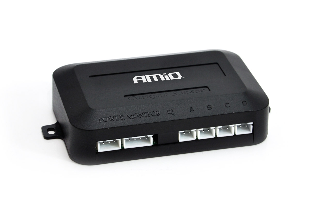 Kit sensori di parcheggio retromarcia con cicalino, 4 sensori argento, AMIO-01021