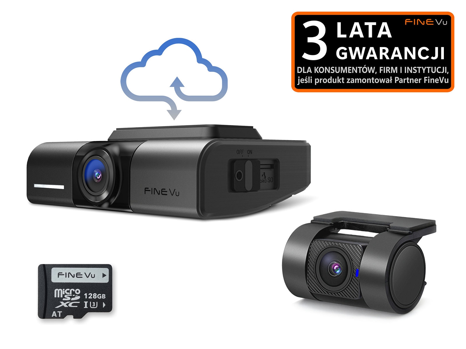 FineVu GX1000 FELHŐVIDEÓ RÖGZÍTŐ /128GB - 2xQHD Felhőfelvétel