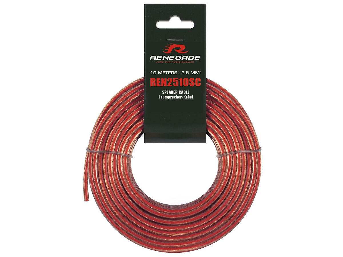 Cable de altavoz Renegade REN2510SC, sección 2x2,5 mm², longitud 10 m