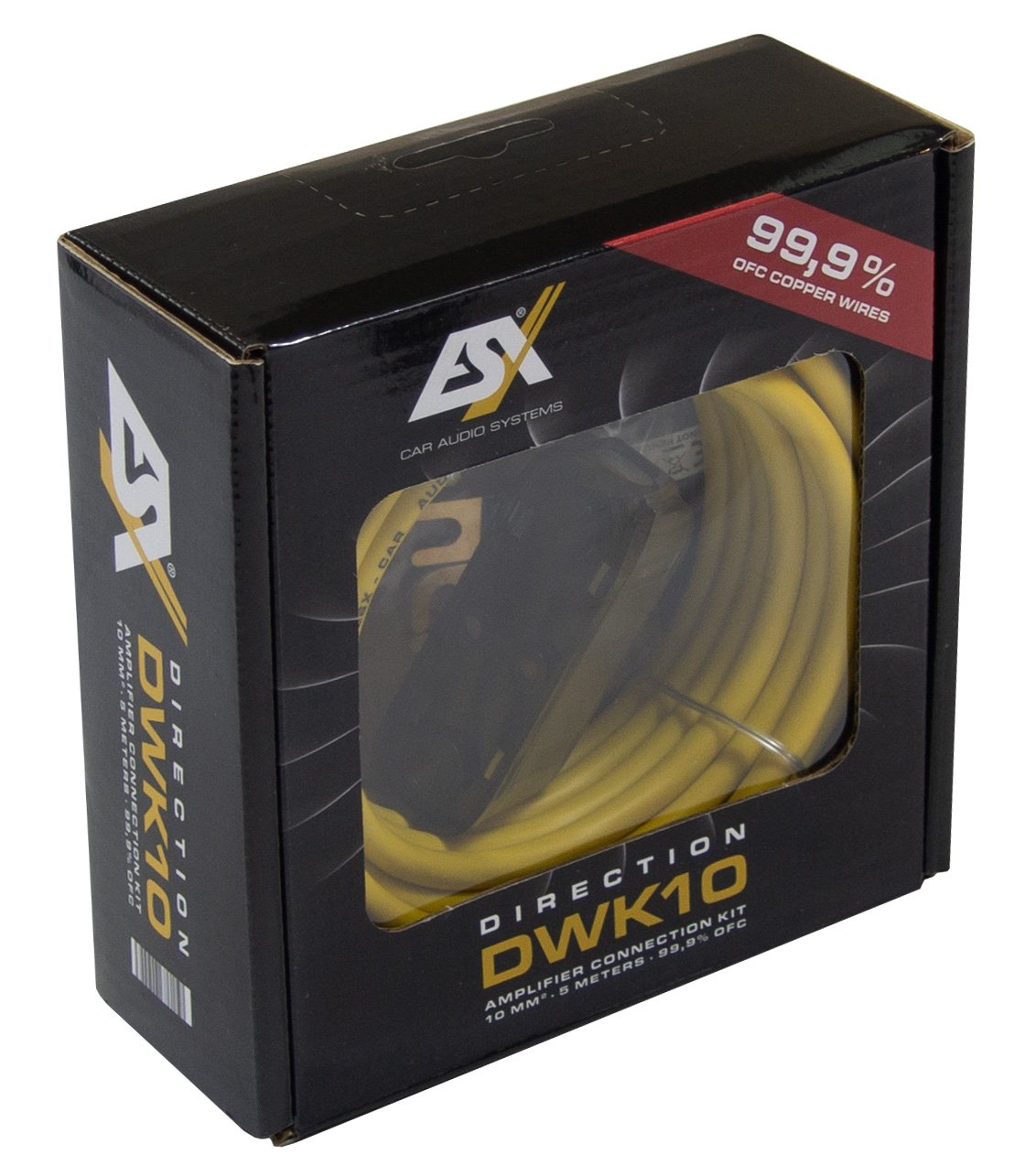 ESX DWK10 - set of cables for mounting the amplifier, cross-section 10mm2, OFC copper