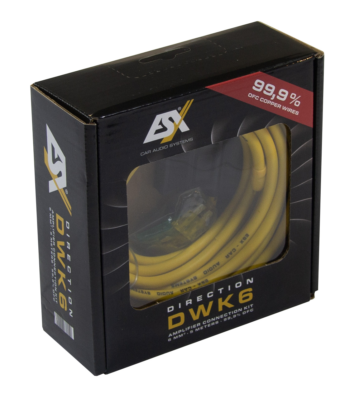 ESX DWK6 - set of cables for mounting the amplifier, cross-section 6mm2, OFC copper