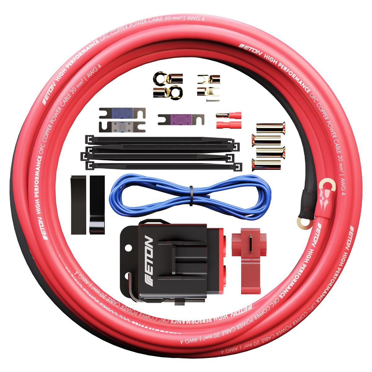 Eton PCC20 - kabelsett for montering av forsterkeren, tverrsnitt 20 mm²