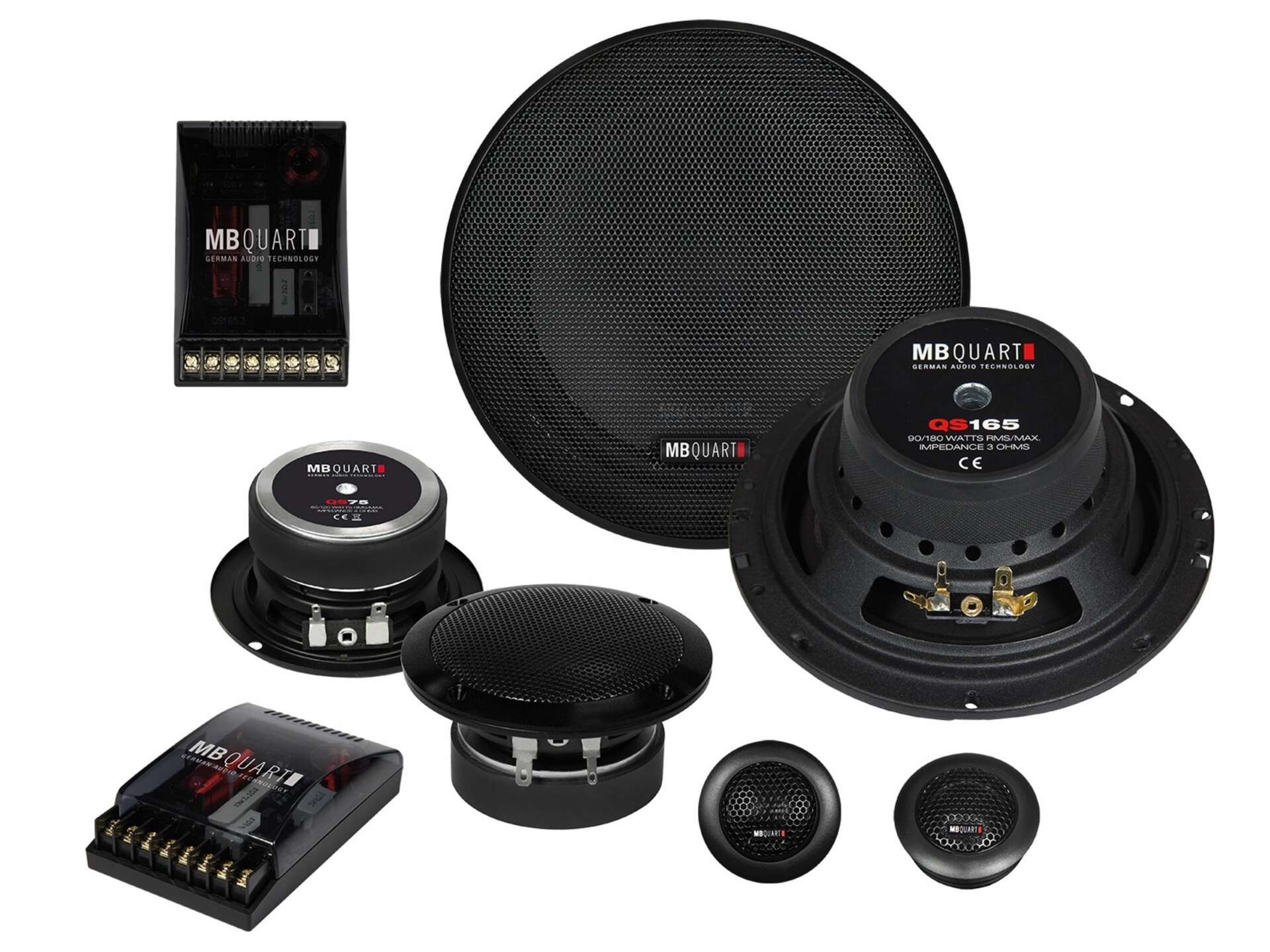 MB Quart QS165.3 - diffusori a tre vie, diametro medio-bassi 165 mm, potenza RMS 90 Watt