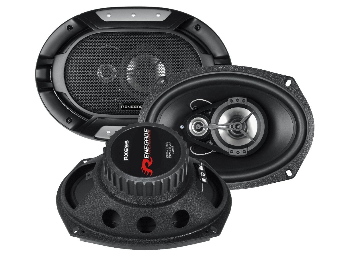 Renegade RX693 - Altavoces de tres vías, tamaño 6x9 pulgadas, potencia RMS 150 Watts