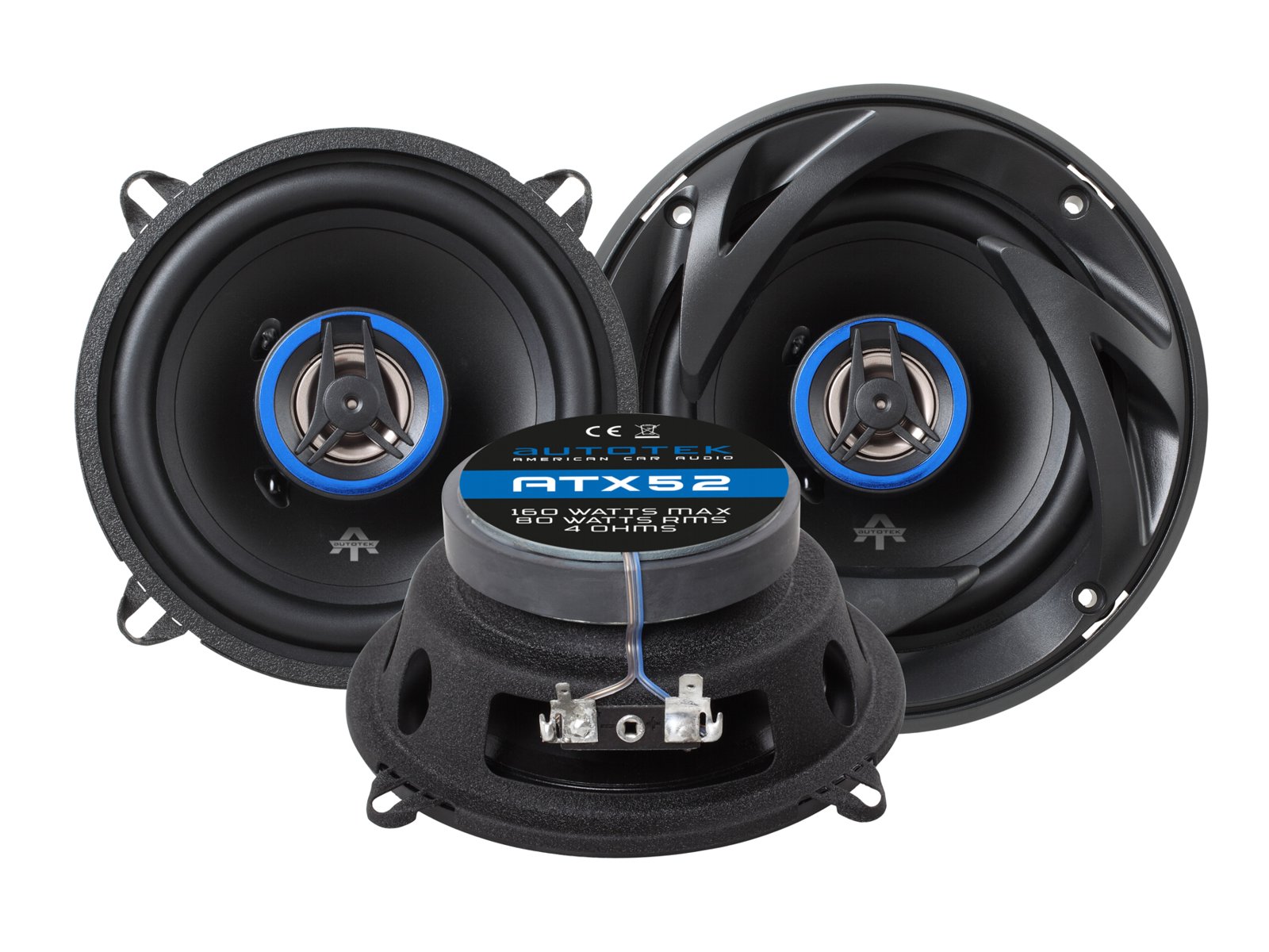 Autotek ATX52 - dvoupásmové reproduktory, průměr 130 mm, RMS výkon 80 W