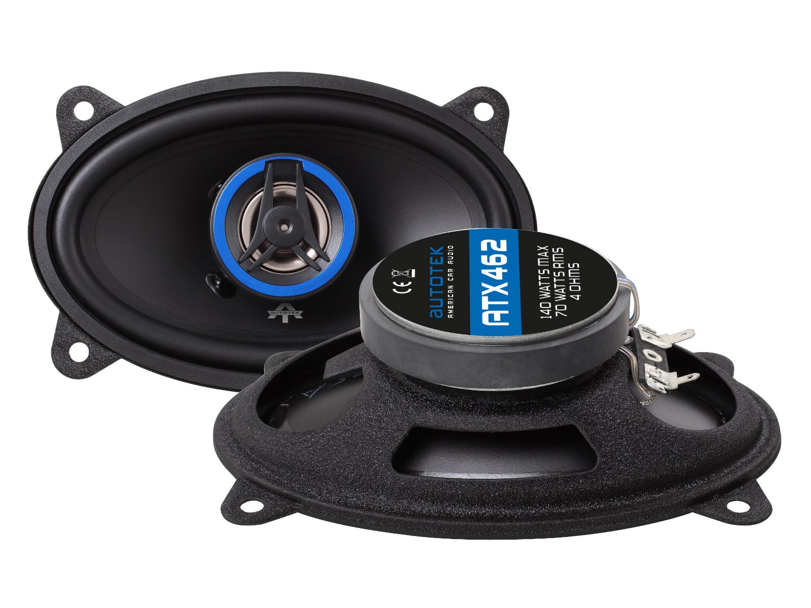 Autotek ATX462 - altoparlanti a due vie, dimensioni 4x6 pollici, potenza RMS 70 Watt