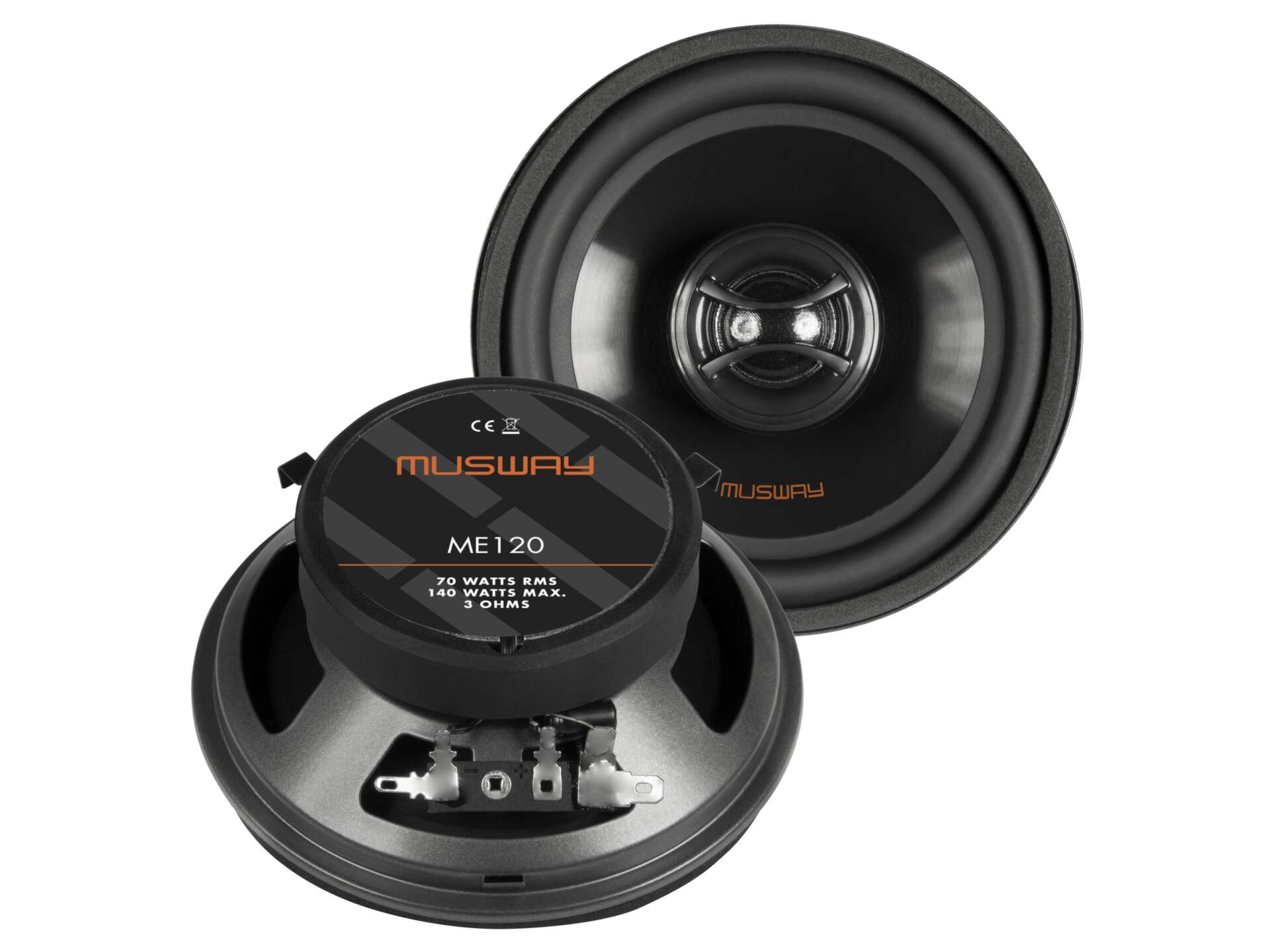 Musway ME120 - diffusori a due vie, diametro 120 mm, potenza RMS 70 Watt, impedenza 3 Ohm