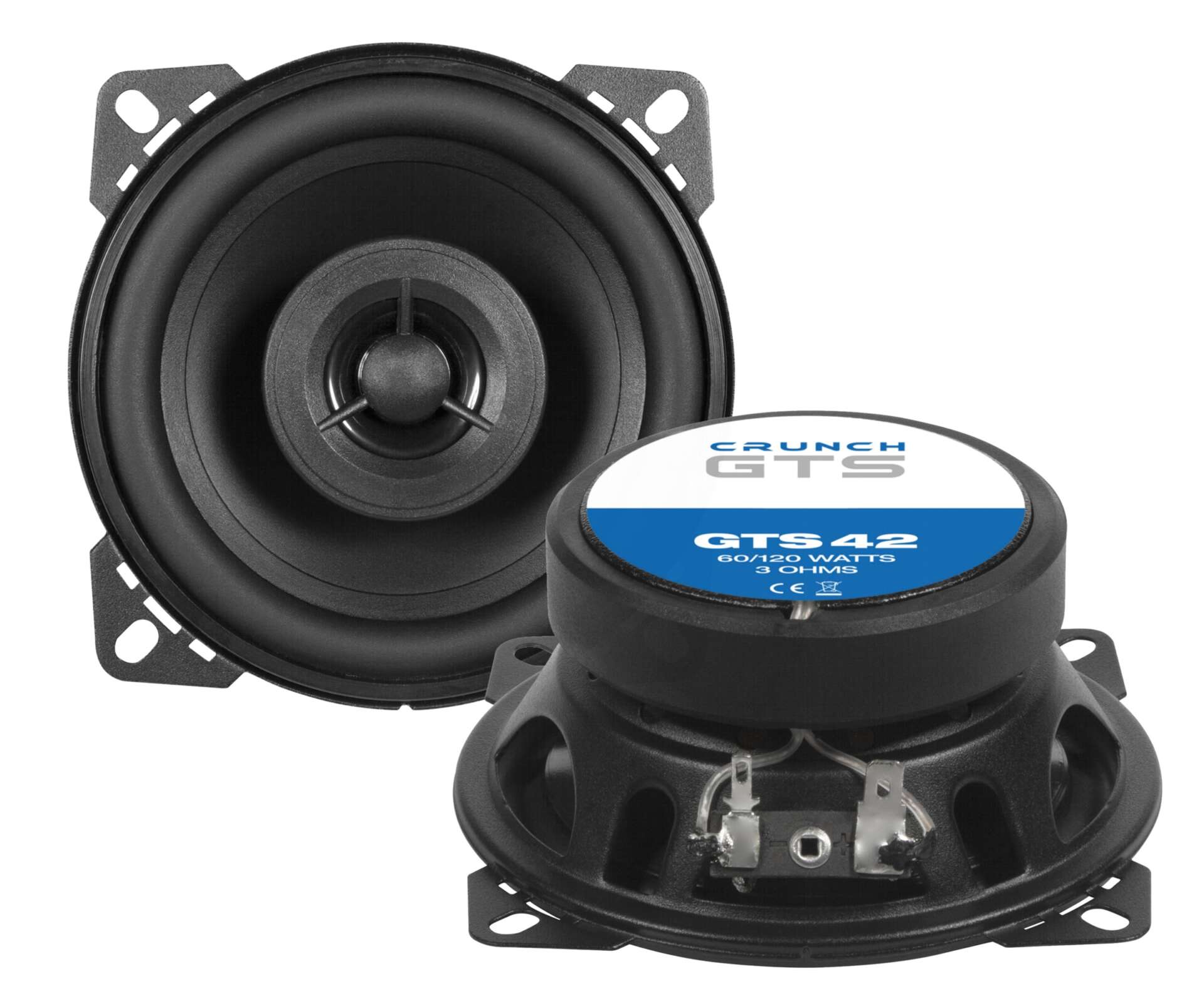 Crunch GTS42 - kaksitiekaiuttimet, halkaisija 100 mm, RMS-teho 60 wattia