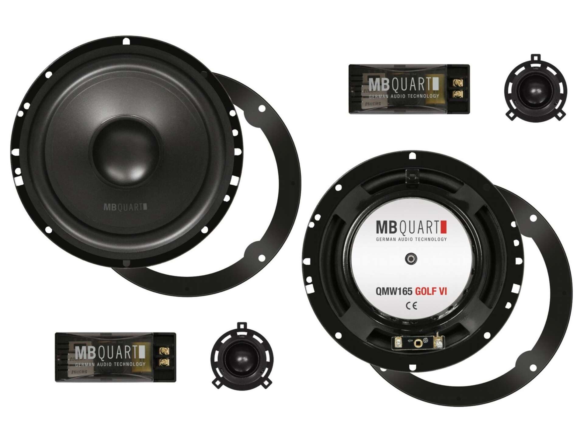 MB Quart QM165 GOLF VI - separate speakers, midbass diameter 165 mm, RMS power 100 Watt set for VW GOLF VI