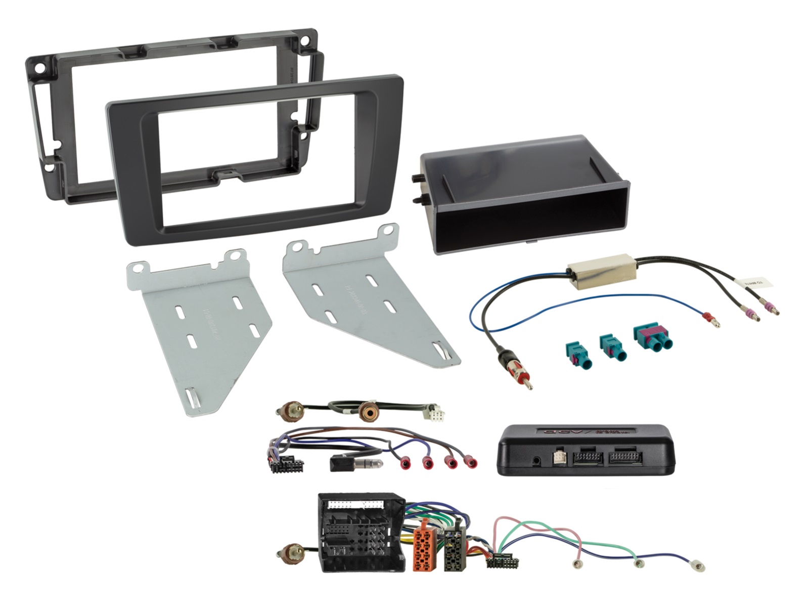 Zestaw 2-DIN z kieszenią Scoda Octavia/Yet 52Pin i-dapter
